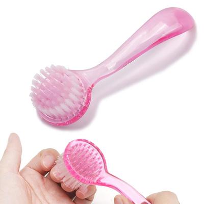 Spazzola per la pulizia delle unghie a testa tonda con coperchio Strumento per rimuovere la polvere
