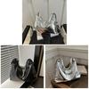 Korean Style Unisex Fashion Letter Embossed Pu Shoulder Bag For Daily Use