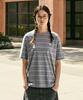 Peullukeu Retro Striped Short Sleeve T-Shirt Gray Fst343