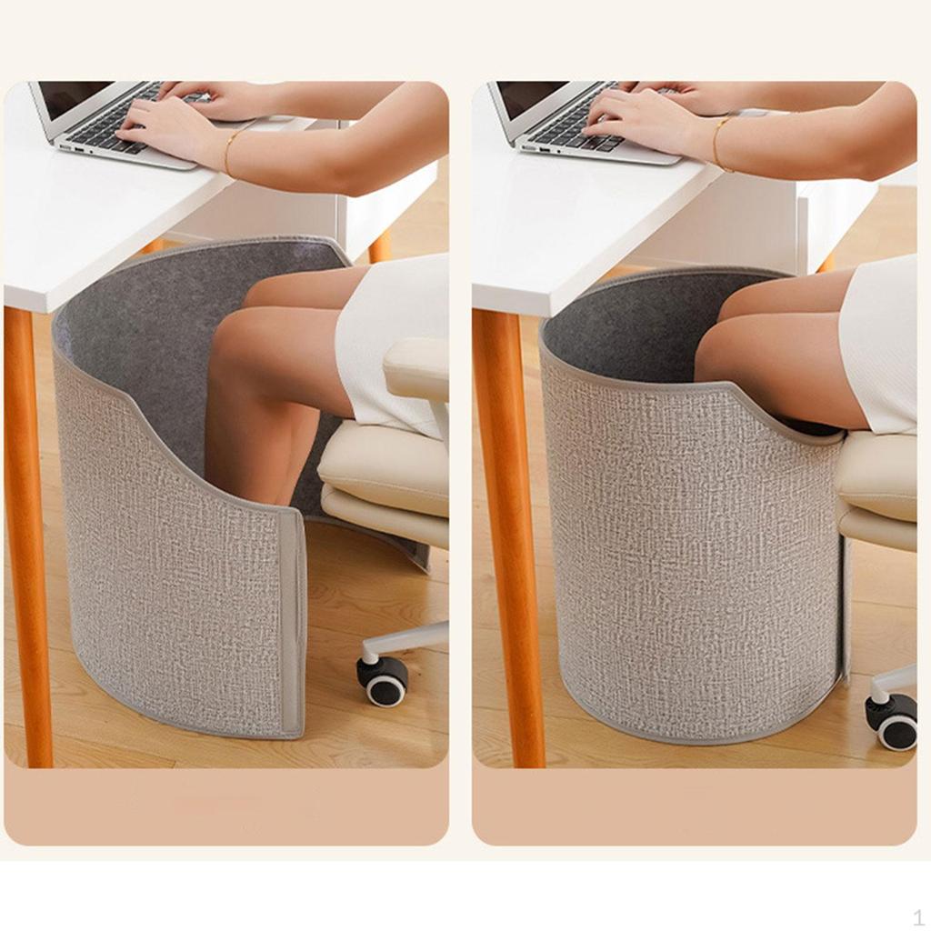 Schreibtisch-Beinwärmer Premium Faltbar Leise Heizung für Studio Zuhause Wohnheim Rosa