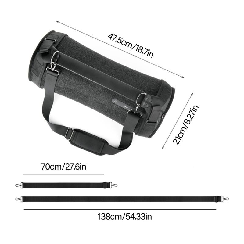 Shoulder Carrying Case Speaker Storage Bag Breathable PVC Fabric Straps Cover for SRS-XG500