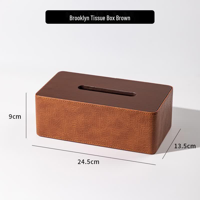 Yuduo HC Faux Leather Tissue Box, Brooklyn Series