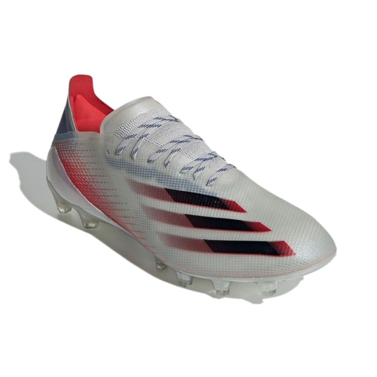 Adidas X Ghosted Round Toe Lace-Up AG (Rubber Short Studs) Slip-Resistant Durable Soccer Shoes Men Soccer Shoes Gray Red G54838