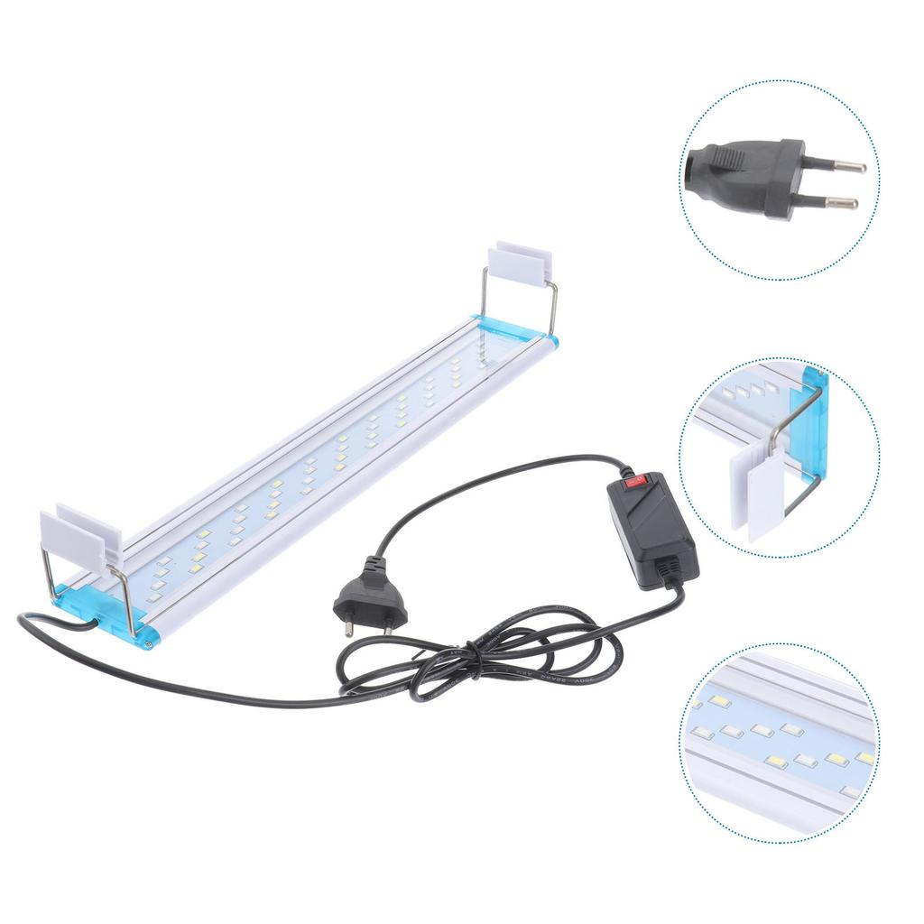 1Pcs Fish Tank LED Light Color Changing Aquarium Lamp for Aquatic Plants Buckle Design Easy Install Eu Plug Aquarium LED Light
