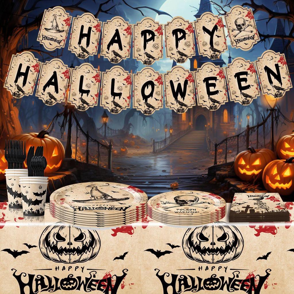 Halloween Paper Plates: Pumpkin and Ghost Birthday Party Decorations