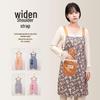 Women's Fashion Waterproof Long Sleeve Canvas Apron - Oil-Proof Workwear for Kitchen & Catering