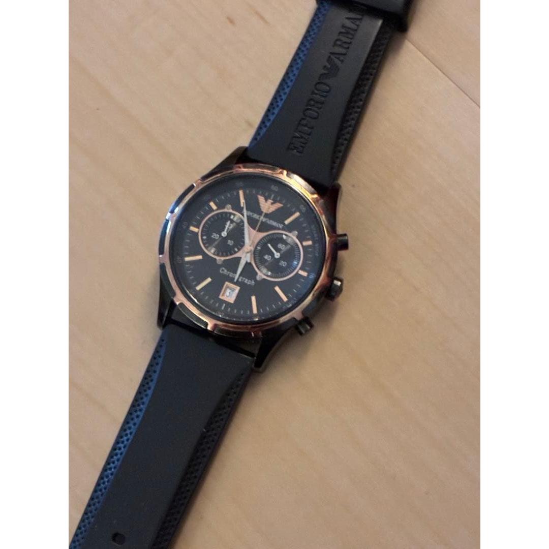 Used Emporio Armani Chronograph Watch Rubber Strap