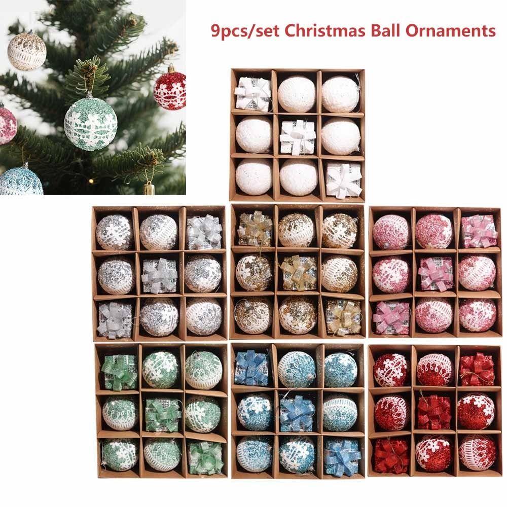 Glitter Christmas Baubles Shatterproof Christmas Tree Topper  New Year Celebration