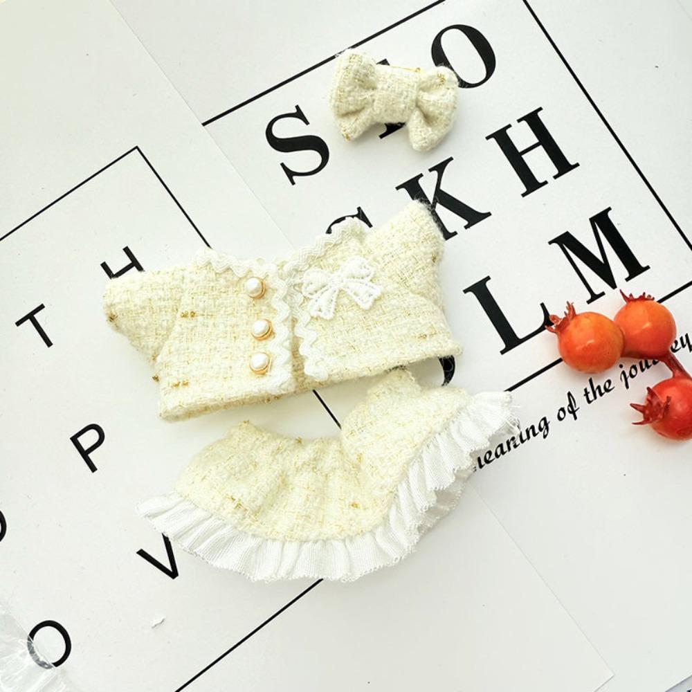 

Loveheart Star Labubu Doll s Cloth Set 17cm Plush Dolls Clothes Cotton Doll Accessories бежевий