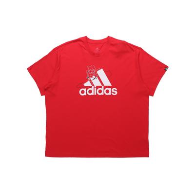 adidas Vday Grafický Potlač Ležérne Tričko Unisex Vrcholy Karmínová GL3487