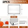 Baking Sheet with Wire Rack Stainless Steel Cookie Sheets Trays & Cooling Rack for Toaster Oven,