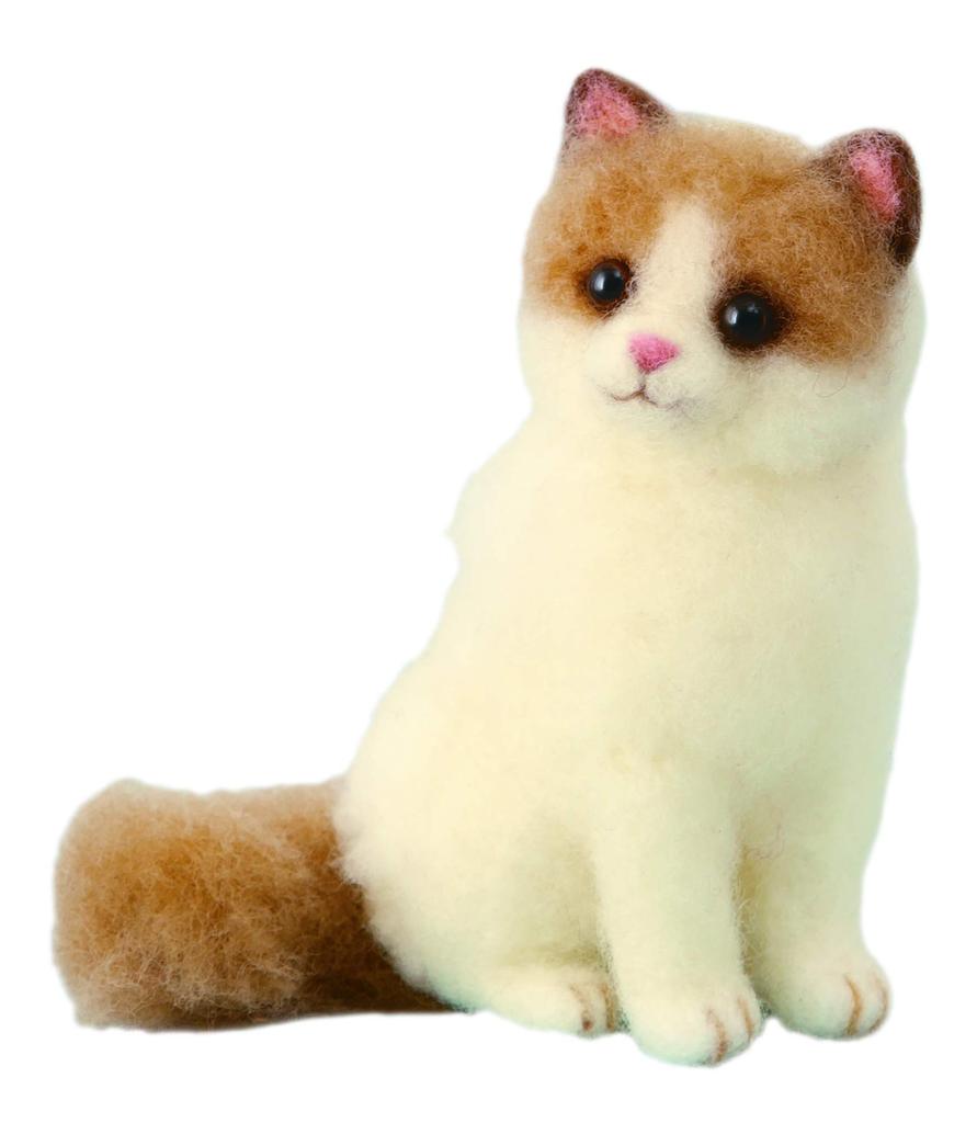Hamanaka Aclaine Wool Felting Cute Dog Cat Ragdoll Kit & H441-537