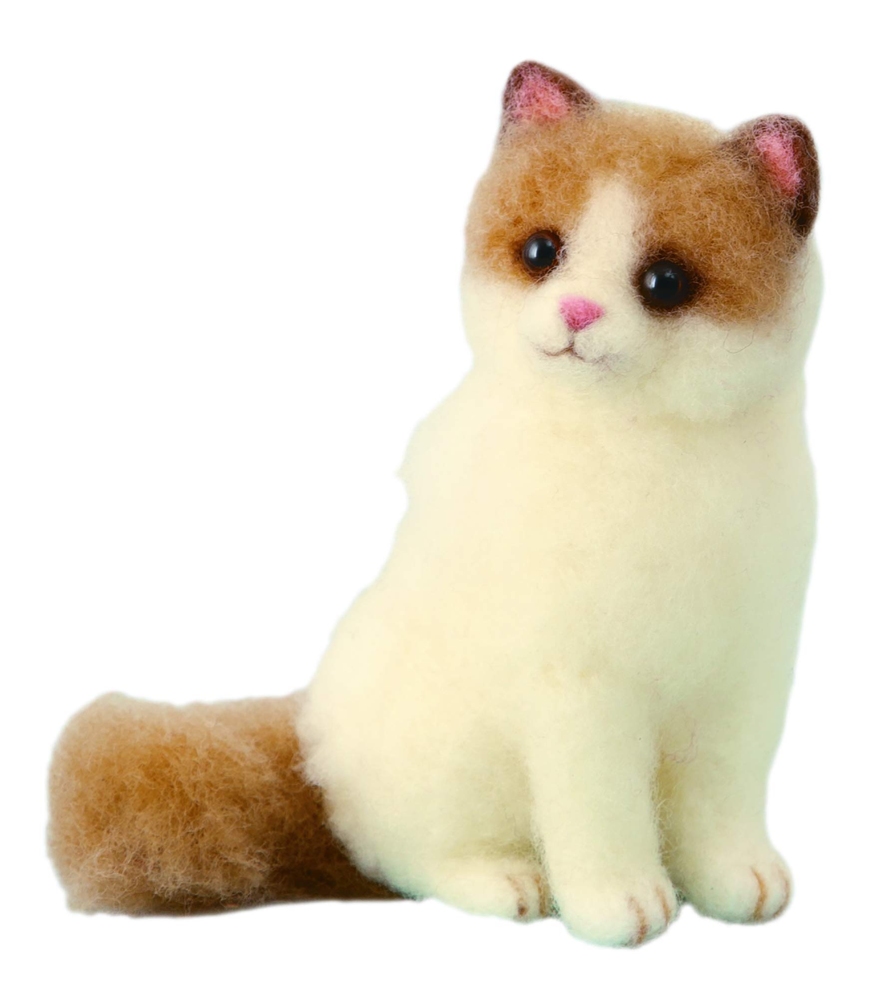 

Hamanaka Aclaine Wool Felting Cute Dog Cat Ragdoll Kit & H441-537 білий