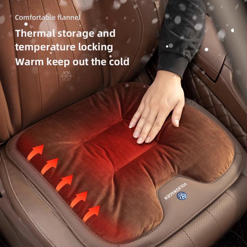 2026 Hot For Volkswagen VW Car Seat Cushion Flannel Soft Pad Interior Accessories For VW GTI Polo Golf Passat Tiguan Arteon Toua