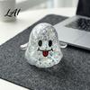 Halloween Ghost Toy Spooky Squeeze Toy Glitter Stress Relief Venting Tongue-out Sensory Fidget for Home Office School Relievers