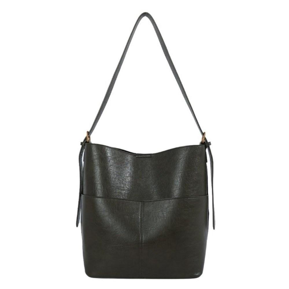 Women Large Capacity Vintage Soft PU Tote Bag with Hand Carry for Daily Commute