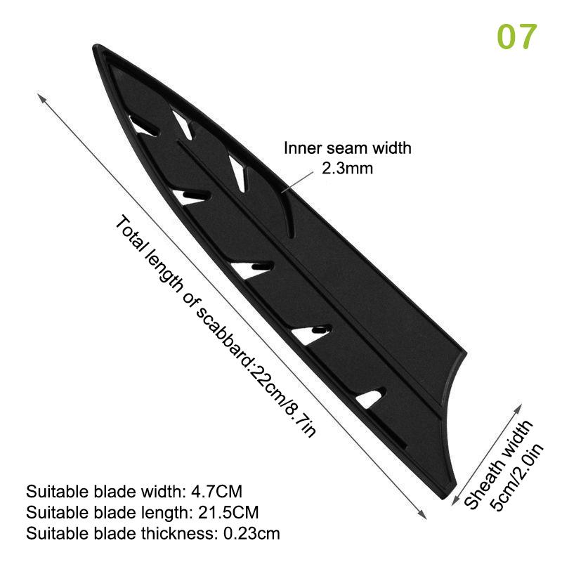 3-8 Inch Kitchen Knife Sheath Black Plastic Knife Covers Knife Blade Protector Cover Edge Guards Case Kitchen Accessory