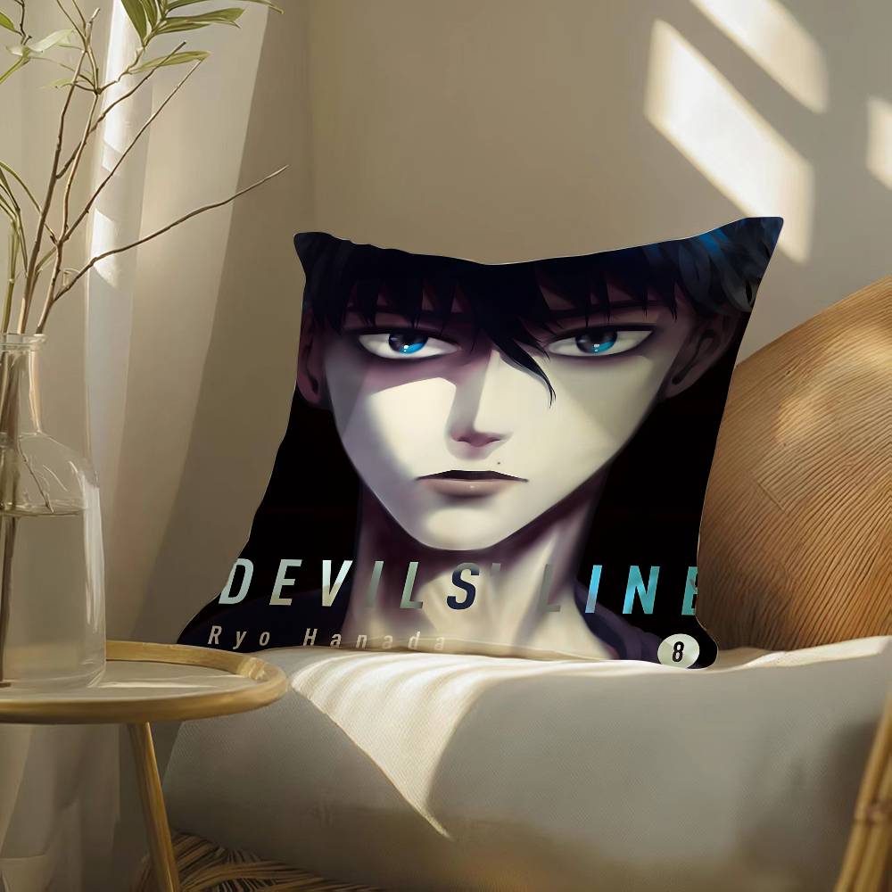 Cartoon Anime DEVILS LINE-L Pillow Case Silky elegant Comfort Sofa Bed  Invisible zipper Beach pillowcase
