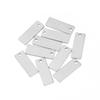10pcs Stainless Steel Rectangle Charms Blank Hanging Tags Charms Pendant For Jewelry Making DIY Necklace Keychain Accessories