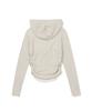 Eva Button Layered Knit Hoodie [Oatmeal]