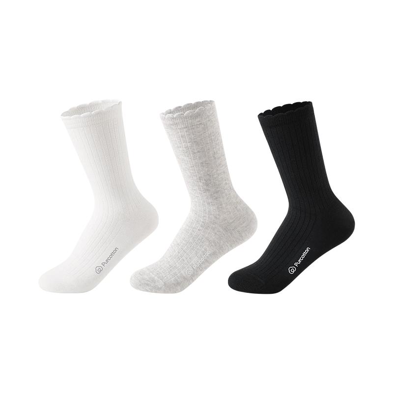 Purcotton Maternity Wide-Mouth Socks 3-Pair Pack 22-24cm