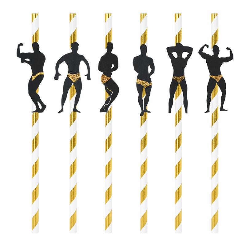 6/12pcs Bachelorette Party Penis Paper Straws Hen Night Party Adult Birthday Supplies Team Bride to be Wedding Decoration Favors