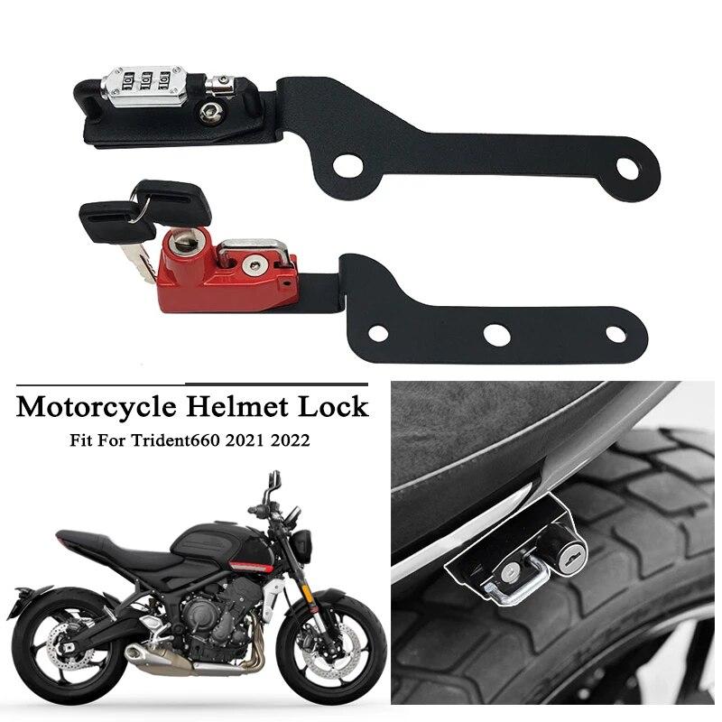 

Fit For Trident 660 trident660 2022 Helmet Lock Mount Hook 7 colors Side Anti-theft Security Alloy with 2 Keys помаранчевий