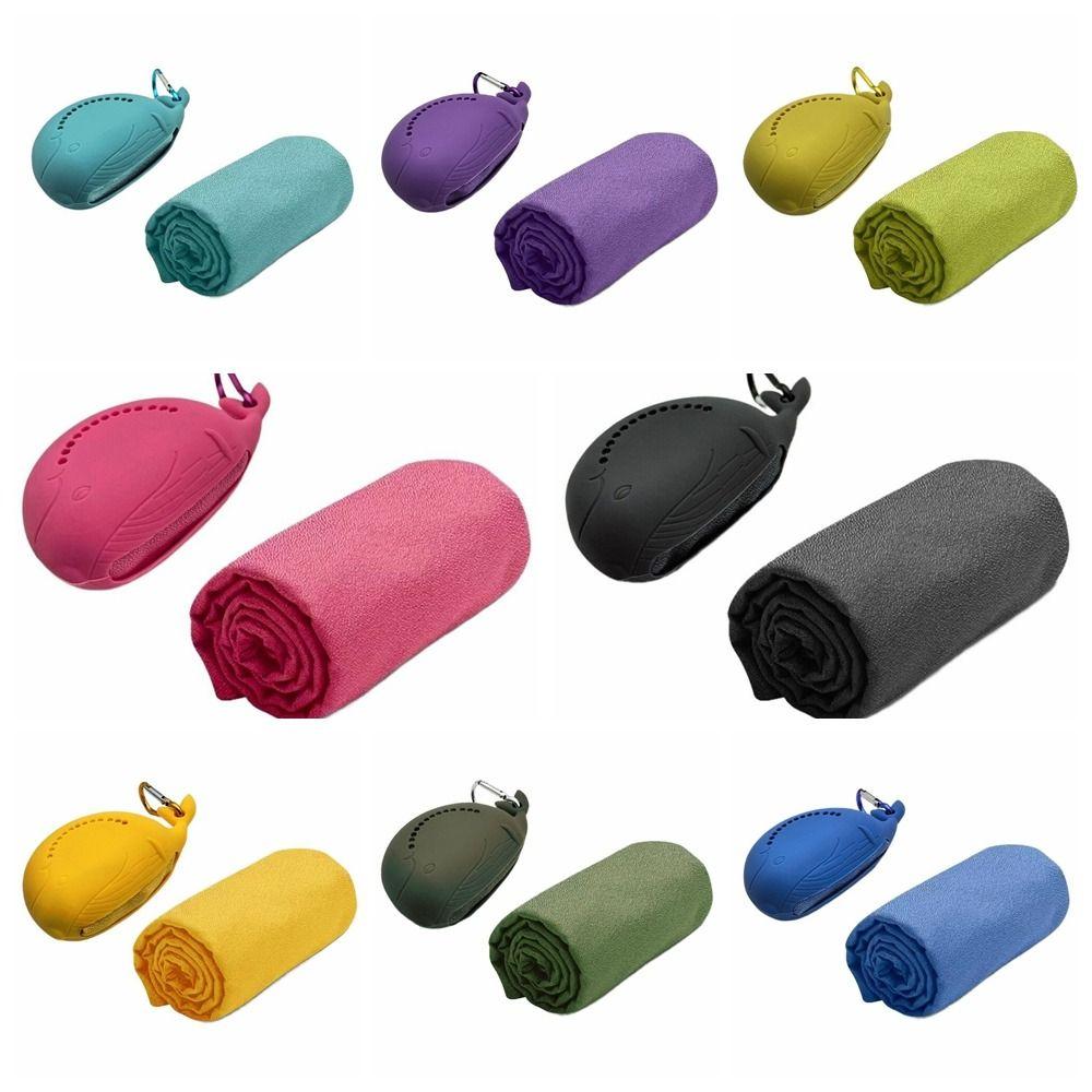 New Microfiber Quick Dry Fitness Cool Towel Mini Silica Gel Quick Drying Towel Towel Silicone Bag Summer