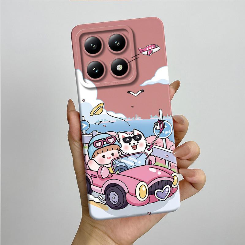 For Xiaomi 14T Pro Phone Case 14Tpro Soft Silicone TPU Sweet Painted Casing Cartoon Printed Shockproof Protective Back Cover