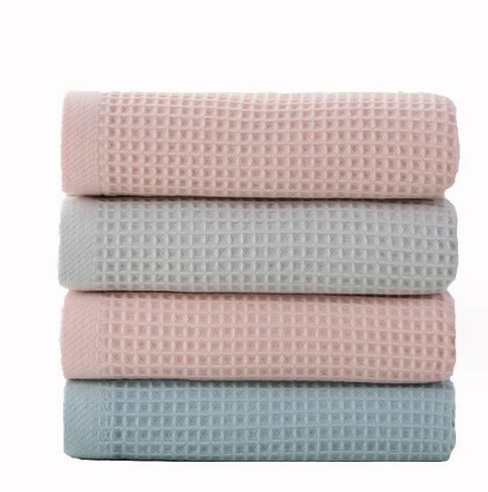 Japanese Style Pure Cotton Waffle Face Towel - Absorbent, Lint-Free, Honeycomb Design