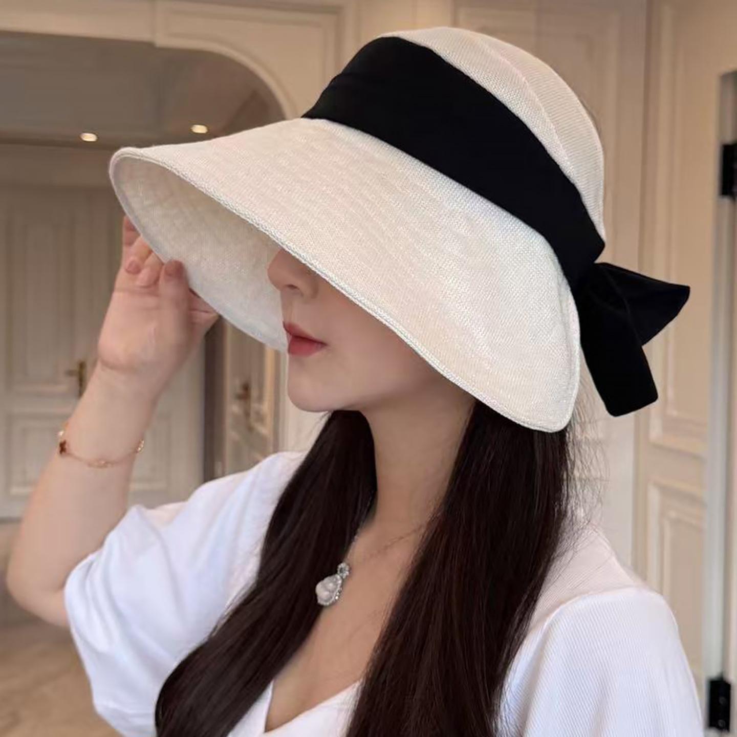 

Wear more than one hat, empty top sun hat, children s summer eaves, UV protection basin hat, cotton and linen breathable sun protection beach hat Adjustable (54-59CM)