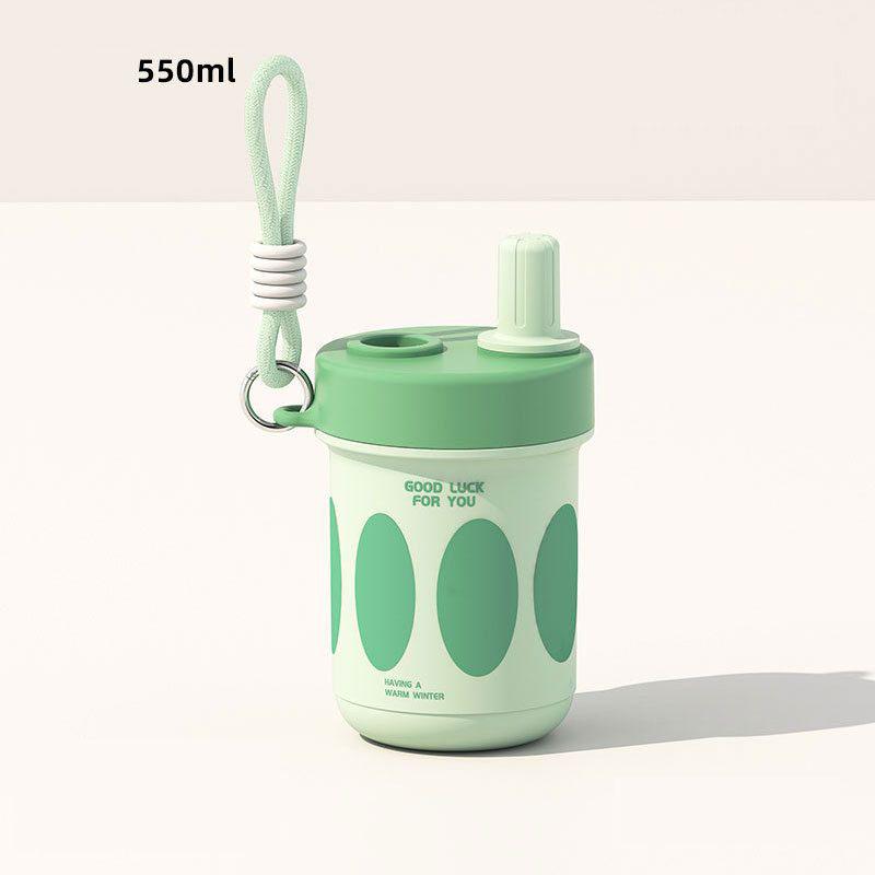 

Stainless Steel Tea Cup with Infuser and lid 550ml Tea Office Mug Tumbler with Lids and Straws Portable Coffee Travel Mug Cups 550ml зелёный