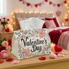 1pc Stylish Valentine'S Day Tissue Box - Floral Design & Soft Rose, 17.02*25.91cm, Perfect for Kitchen, Living Room, Bedroom, Bathroom - Valentine'S D