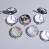 outdoor Metal Round Natural Flowers Pill Boxes Holder 3 Grids Medicine Case Small Portable Case Container Splitters For home
