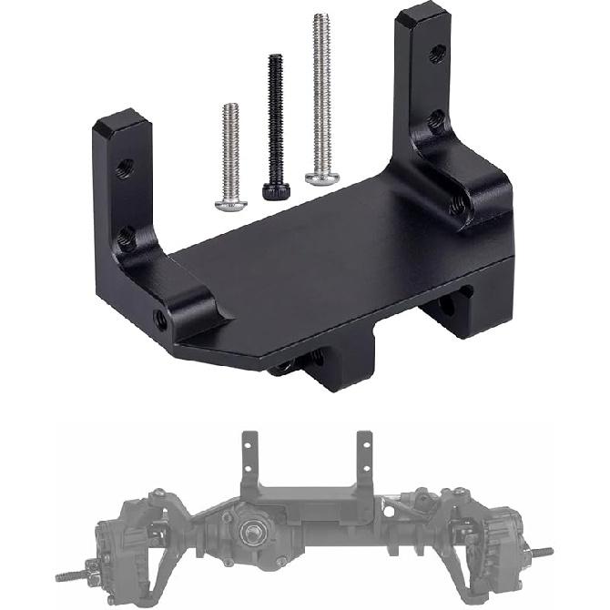 SCX10 III Servo Mount, Aluminum AR45P Portal Mount 4-Link Suspension for 1/10 RC Crawler Axial SCX10 III Sevro On Axle Mount Upgrades (Black)