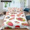 Japanese Sushi King Queen Duvet Cover Little Cat Bedding Set Novelty Cartoon Pet Animal Japan Food White Polyester Quilt Cover