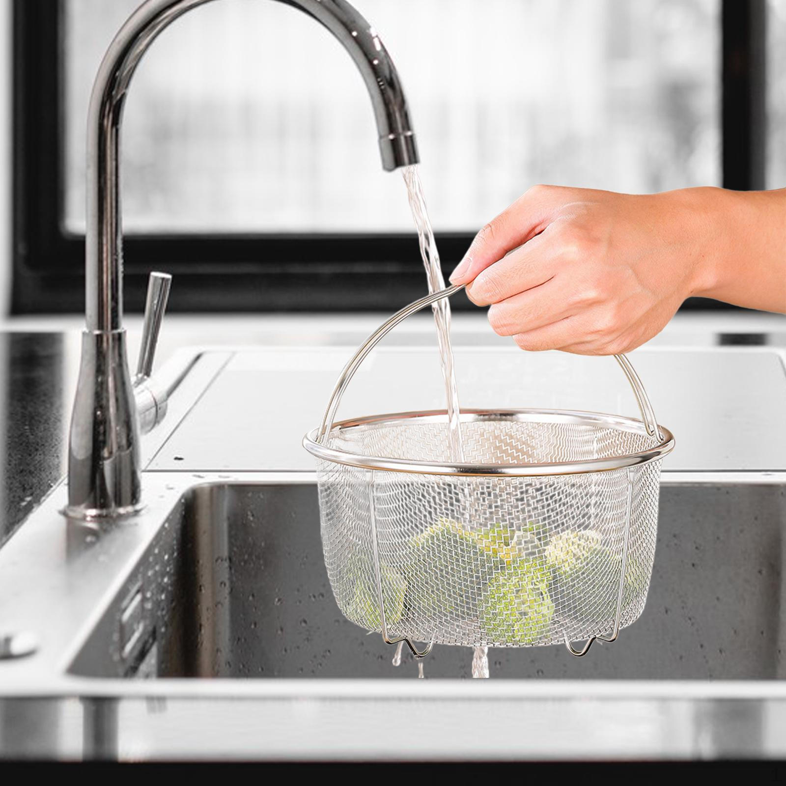 

Фрукты Овощи Дуршлаг Пароварка Корзина Антиожоговый Сушилка Кухонная Вставка Для Домашнего Использования Магазин 20cm