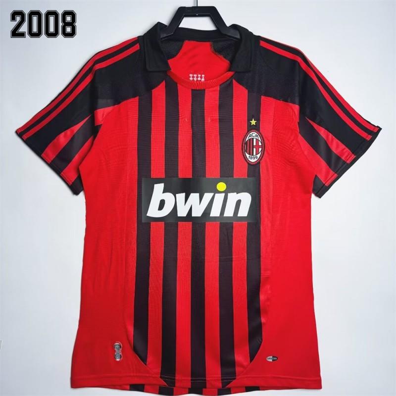 

Retro Jerseys AC Football Clothes Shirts Thai Version A Goods Home Away Short-sleeved Men s T-shirt Kaka Ronaldinho Nostalgia XXL