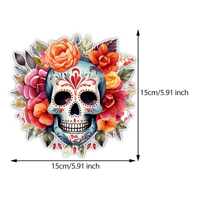 Car Sticker Skull Vinyl Decal Waterproof Rear Window Motorcycle Camper Bumper Truck Laptop Decoration TM354
