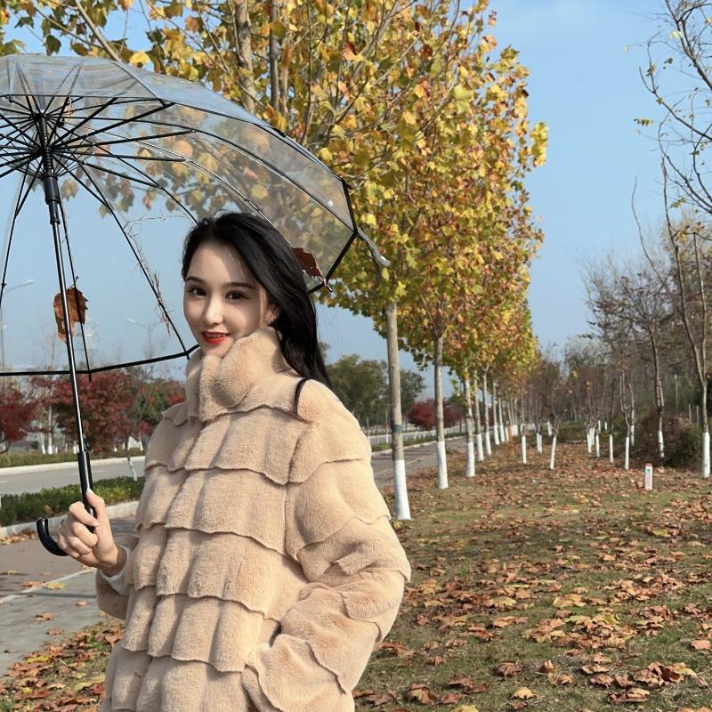 New autumn and winter models with cotton imitation fur imitation Danish mink imitation mink hair outer wear autumn and winter models