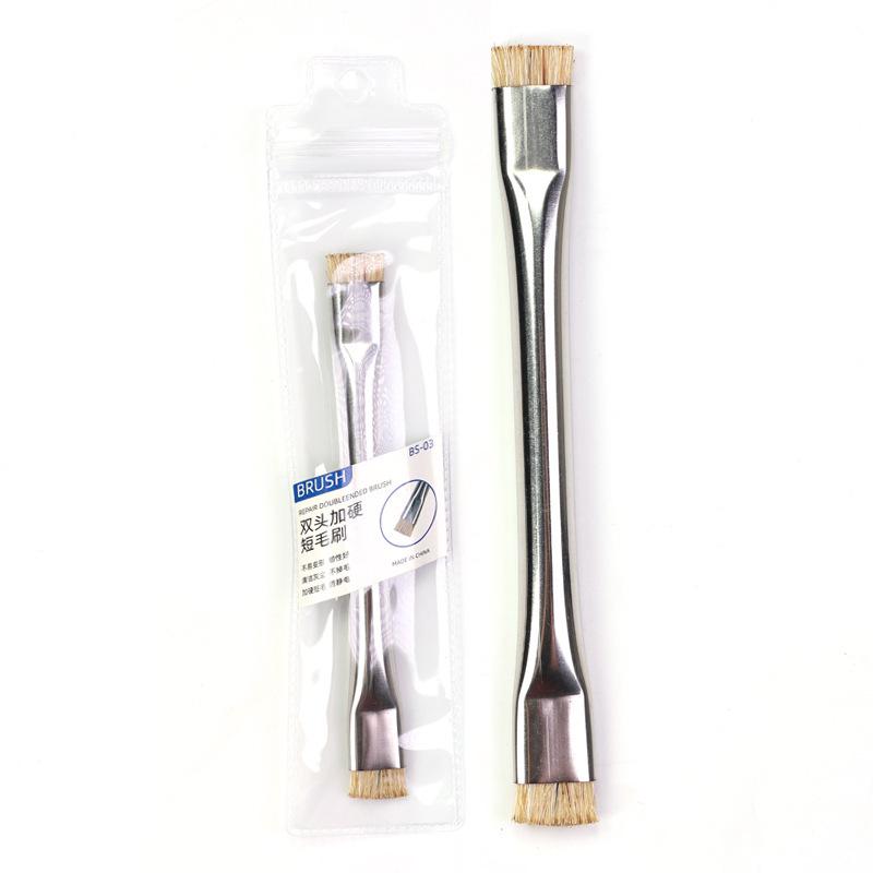 Metal Handle Circuit Cleaning Brush – Stiff Bristles for Motherboard & Phone Repair (Single Pack)