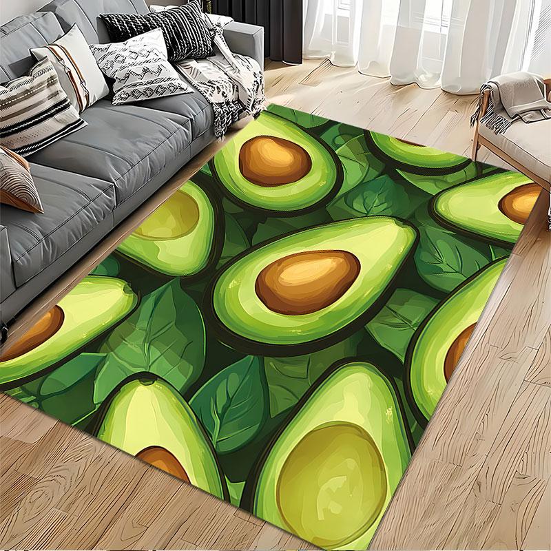 Avocado Pattern Green Carpet suitable as a non-slip mat for the living room or bedroom sofa