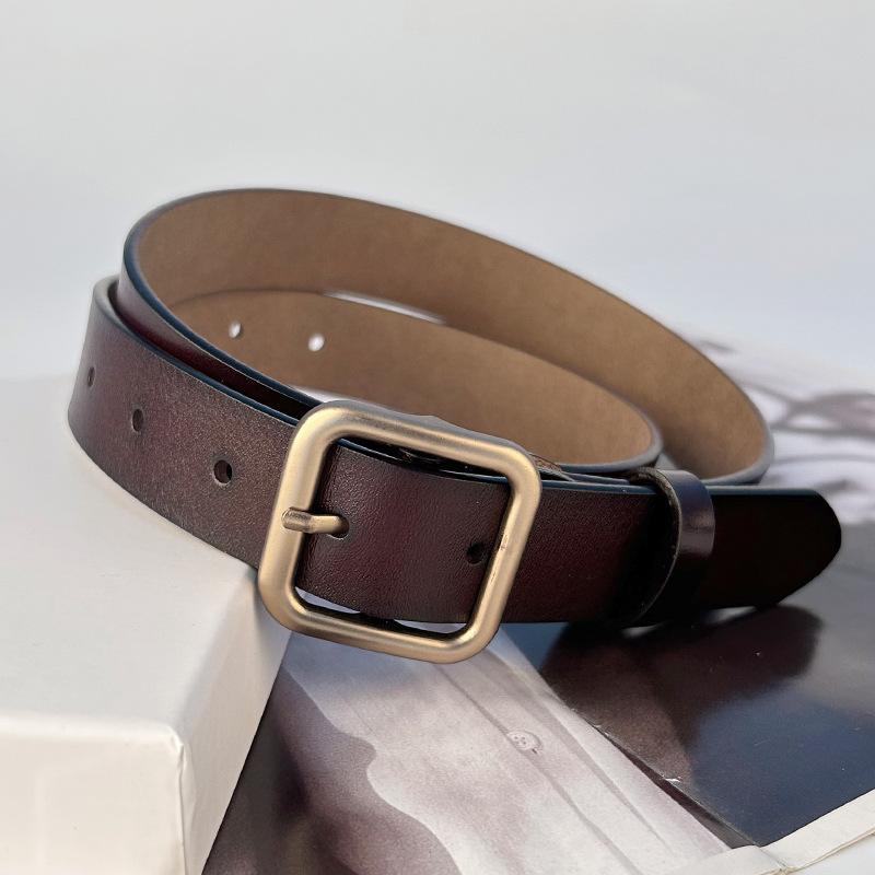 Vier Jahreszeiten Verfügbar Neuer Ledergürtel Damen Nadel Schnalle Leder Lässig Vielseitig Retro Gürtel Japanische Schnalle Jeansgürtel