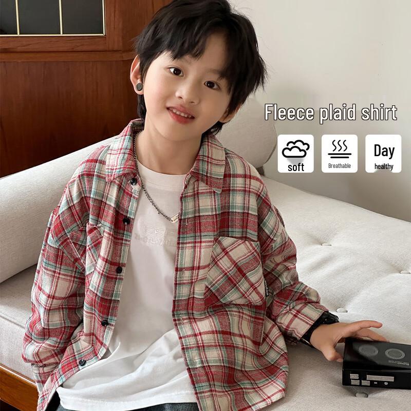 

Мужская клетчатая повседневная рубашка-куртка с длинным рукавом 150