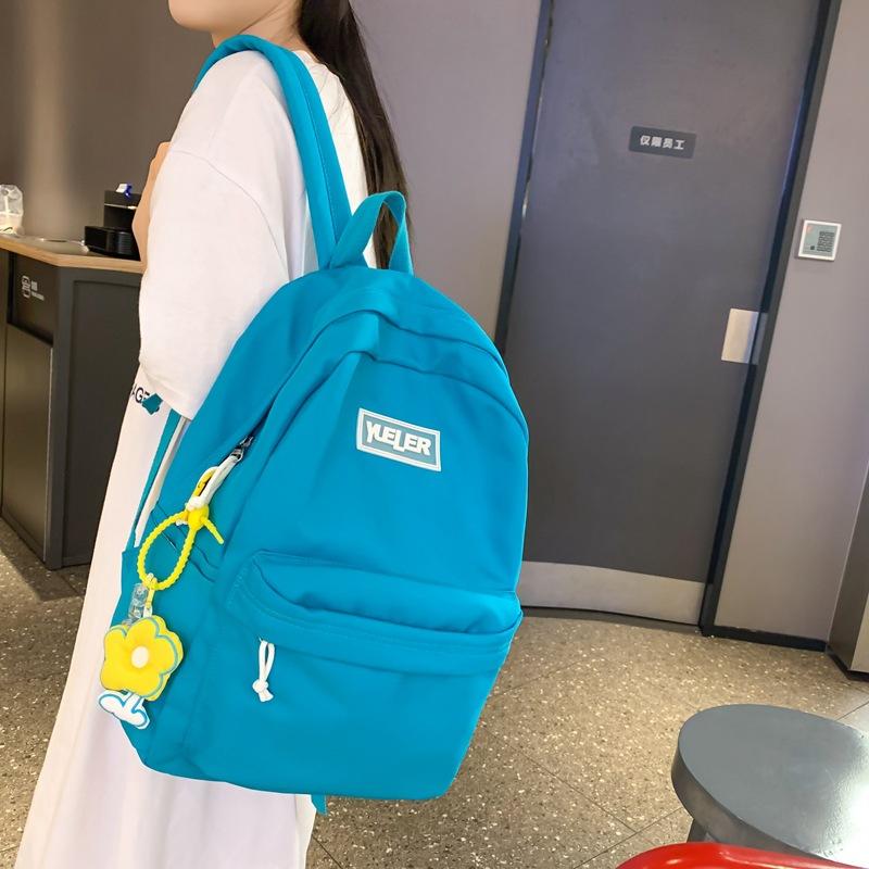 Summer New Korean Street Style Trendy Fresh Student Outdoor Couple Solid Color Backpack