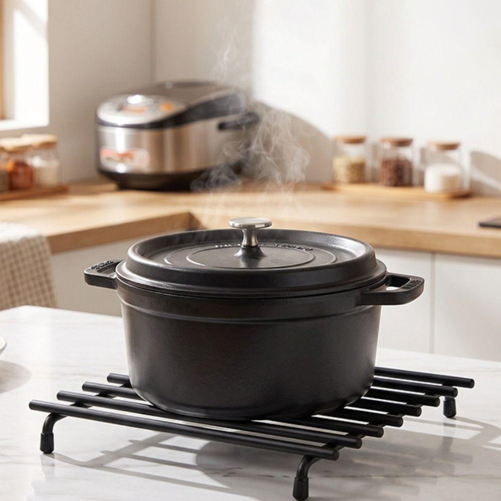 Striped Design Pot Rack Anti-slip Pot Holder Kitchen Trivet Hot Dish/Bowl