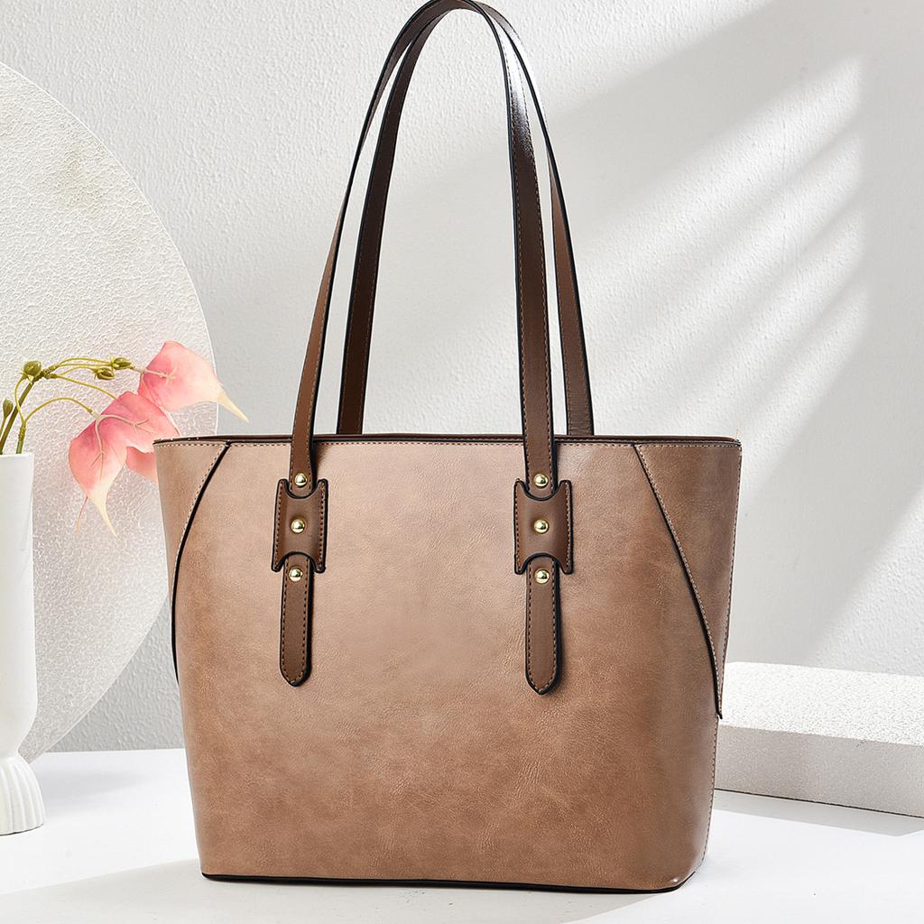 Tote bag texture simple shoulder messenger bag versatile women's atmosphere handbag