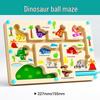 Wooden Dinosaur Ice Cream Maze Puzzle - Magnetic, Logical Thinking & Pencil Grip Early Learning Toy