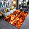 Fiery Warrior Anime Sword Design Suitable As a Non-slip Mat for the Living Room or Bedroom Sofa