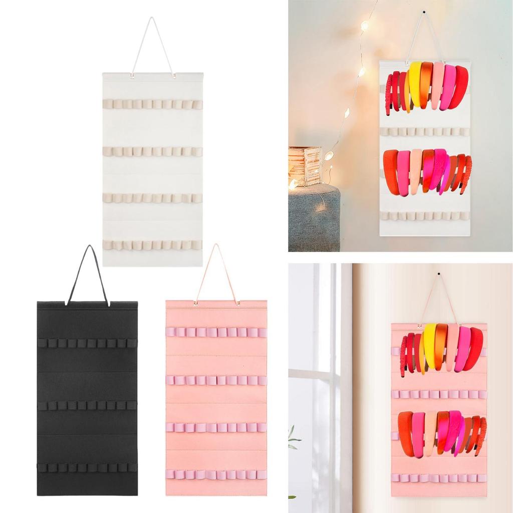 Stirnbandhalter Hängend Filz 40 Schlitze für Mädchen Stirnband Organizer für Tür